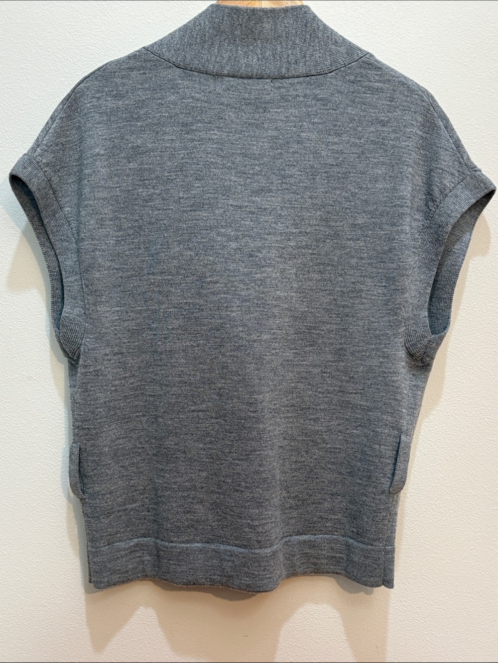 Banana Republic Heather Gray Short-Sleeve Open Front Cardigan - Picture 4 of 15